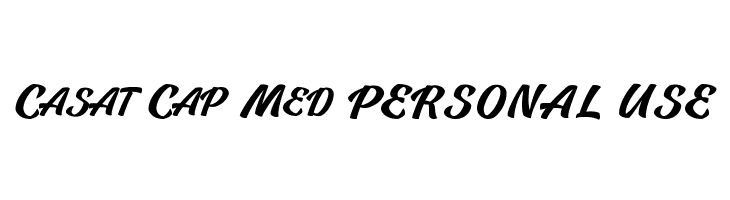 Casat Cap Med PERSONAL USE  font caratteri gratis