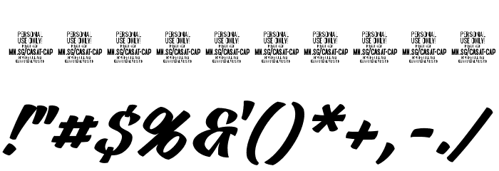 Casat Cap Med PERSONAL USE Font OTHER CHARS