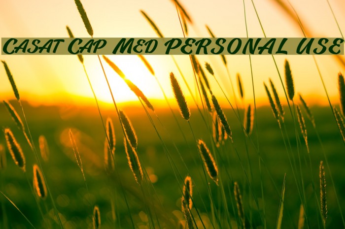 Casat Cap Med PERSONAL USE Font examples