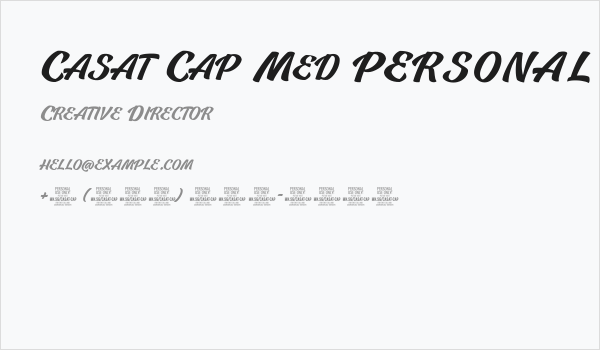Casat Cap Med PERSONAL USE Business Card