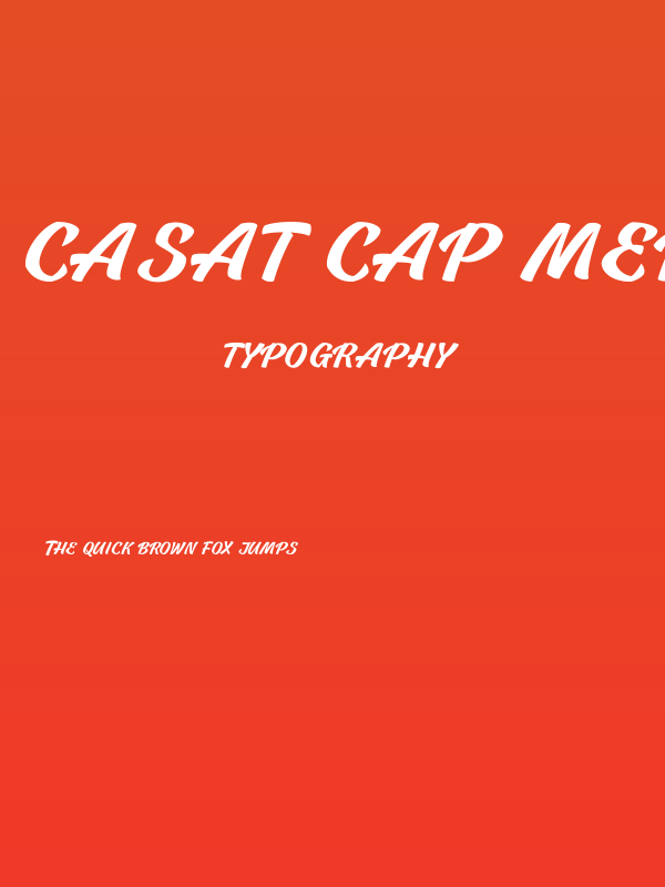 Casat Cap Med PERSONAL USE Poster