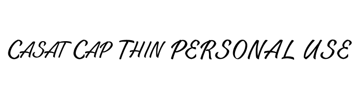 Casat Cap Thin PERSONAL USE Font