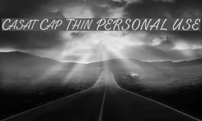 Casat Cap Thin PERSONAL USE Font examples