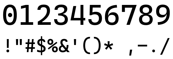Cascadia Code Font OTHER CHARS