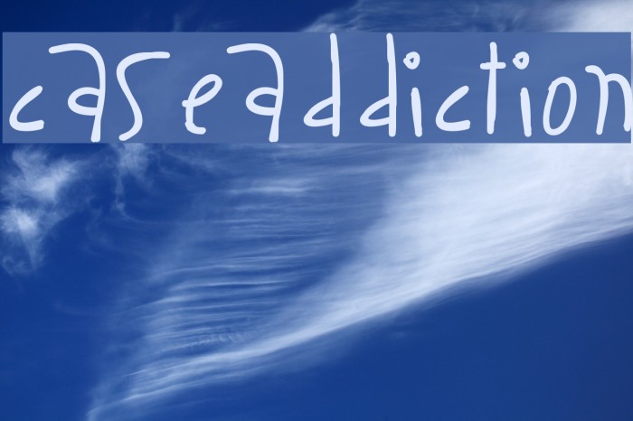 CaseAddiction Font examples