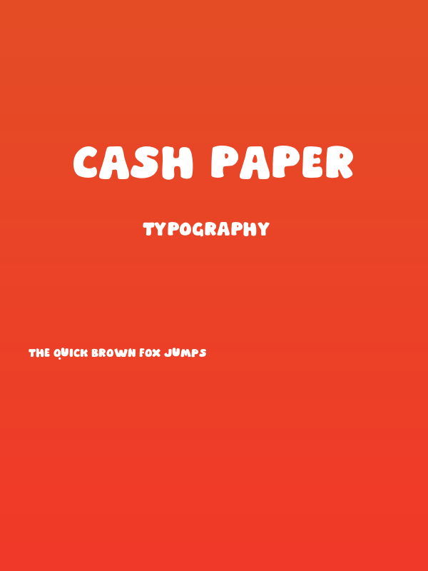 Cash Paper Poster