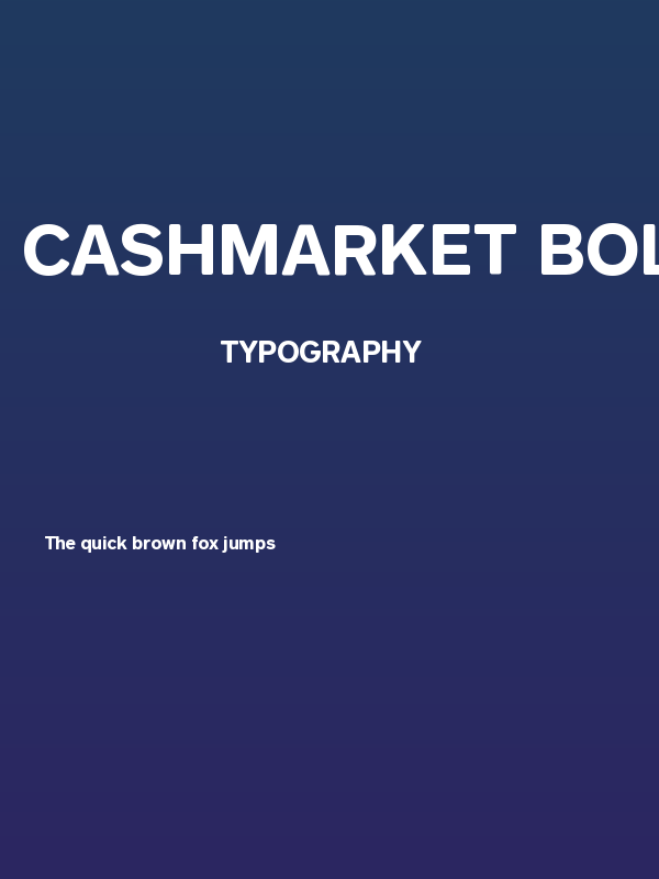 CashMarket Bold Rounded Poster