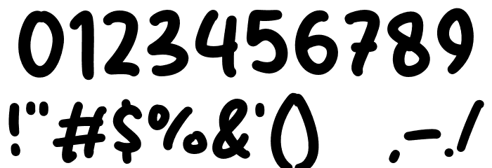 Cashew Nut Font OTHER CHARS