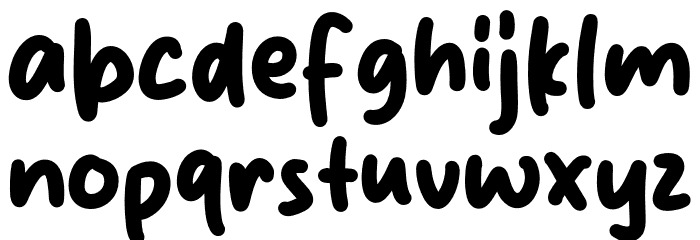 Cashew Nut Font LOWERCASE