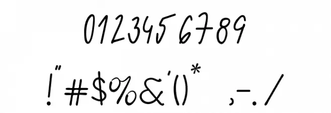 Cashews Font OTHER CHARS