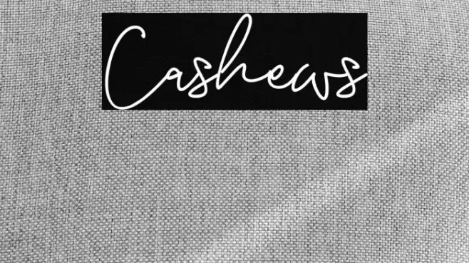 Cashews Font examples
