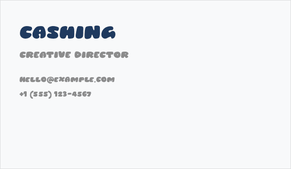 Cashing Business Card