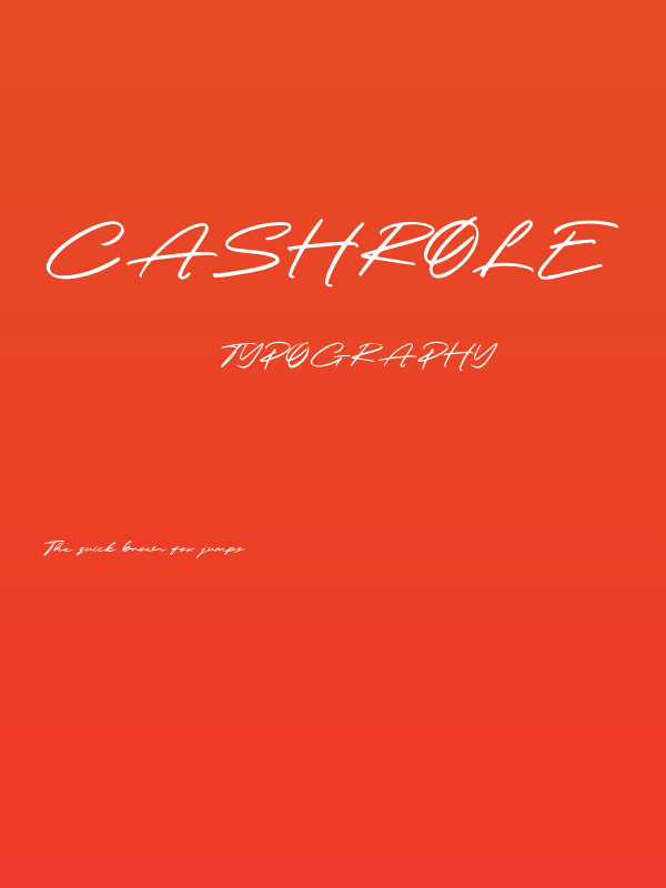 Cashrole Poster