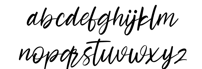 Cashwoots Free Regular Font LOWERCASE