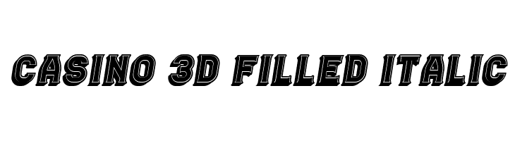 Casino 3D Filled Italic  免费字体下载