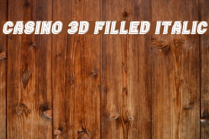 Casino 3D Filled Italic Font examples