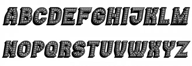 Casino 3D Filled Marquee Italic Fonte MAIÚSCULAS