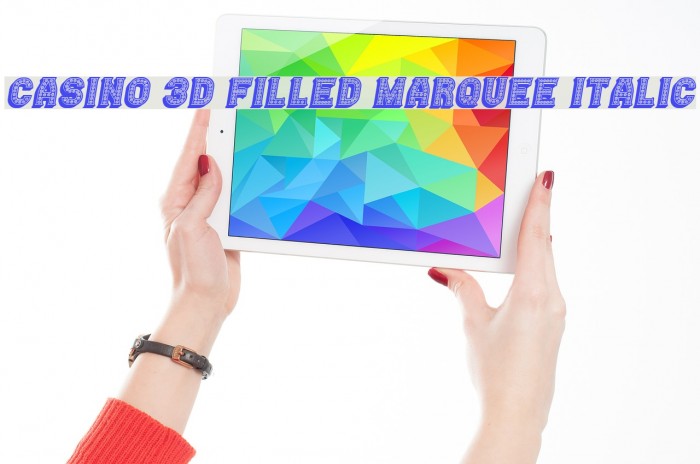 Casino 3D Filled Marquee Italic Example 2