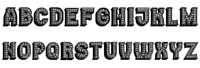 Casino 3D Filled Marquee Regular Font LOWERCASE