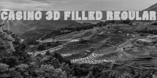 Casino 3D Filled Regular Font examples