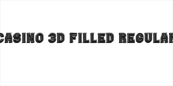 Casino 3D Filled Regular Logo