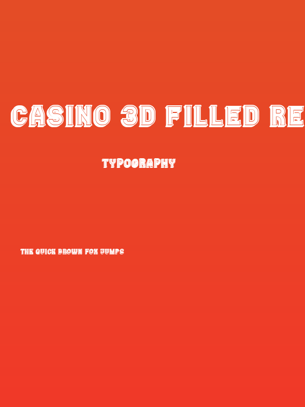 Casino 3D Filled Regular Poster