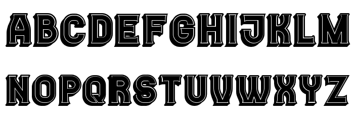 Casino 3D Filled Regular Font LOWERCASE
