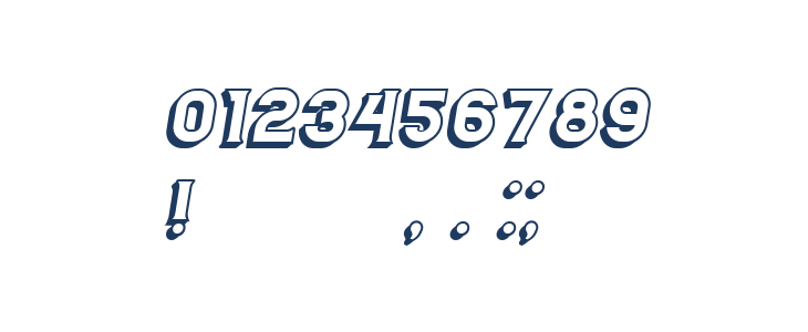 Casino 3D Italic Other Characters