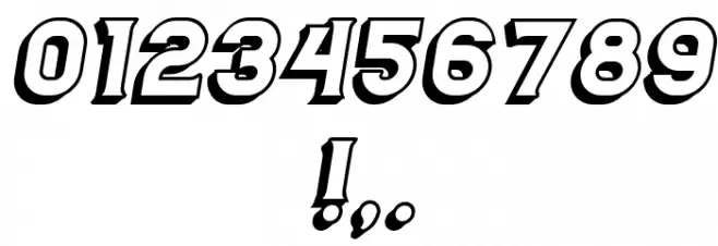 Casino 3D Italic Font OTHER CHARS