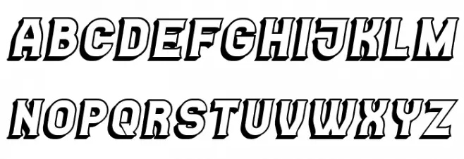Casino 3D Italic Fonte MAIÚSCULAS