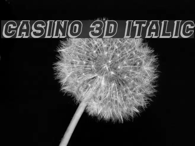 Casino 3D Italic Font examples