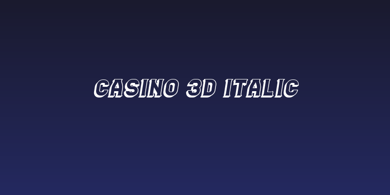 Casino 3D Italic Social Header