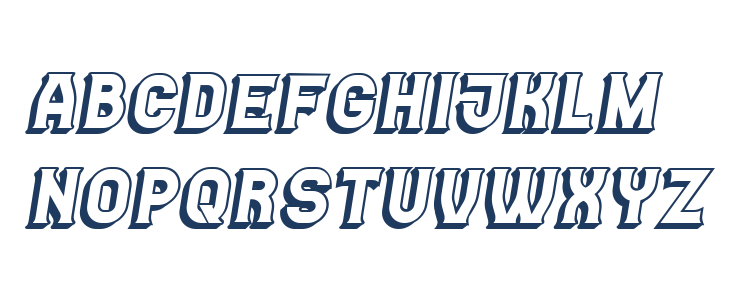 Casino 3D Italic Lowercase
