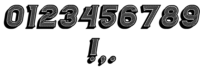 Casino 3D Lines Italic Font OTHER CHARS
