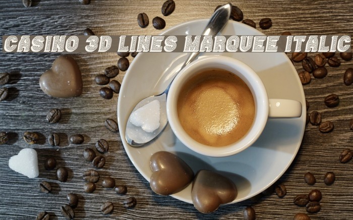 Casino 3D Lines Marquee Italic Example 3