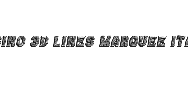 Casino 3D Lines Marquee Italic Logo