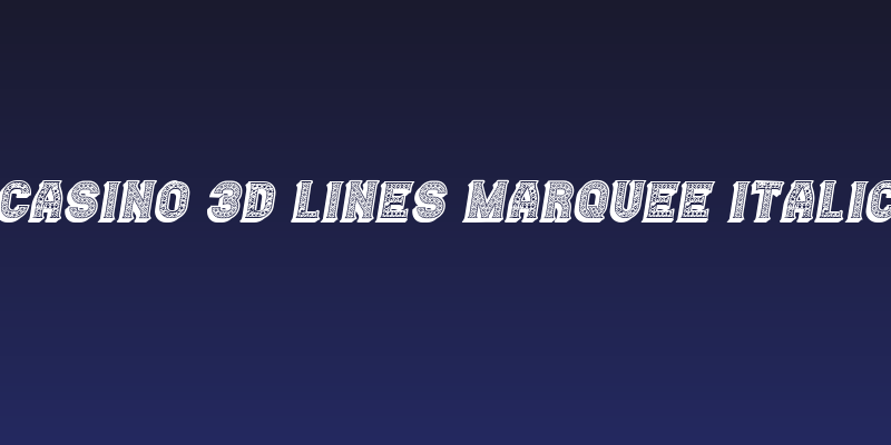 Casino 3D Lines Marquee Italic Social Header
