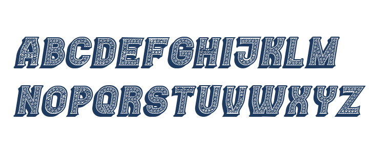 Casino 3D Lines Marquee Italic Lowercase