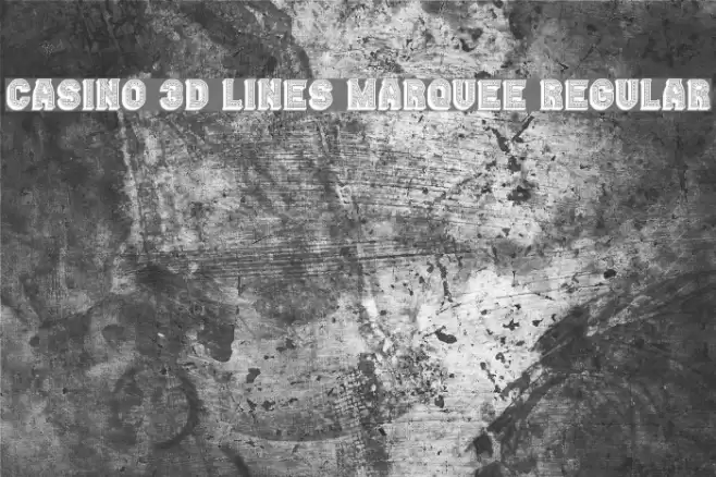 Casino 3D Lines Marquee Regular Font examples