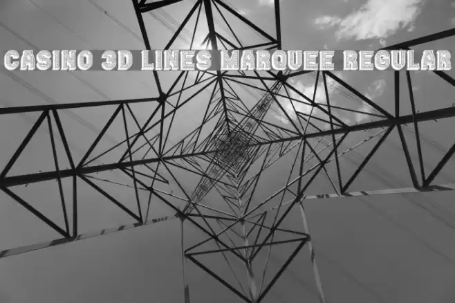 Casino 3D Lines Marquee Regular Font examples