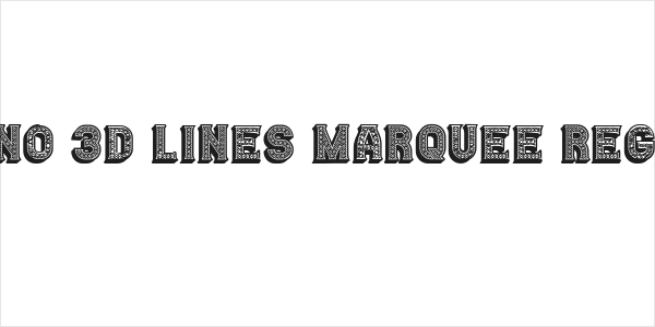 Casino 3D Lines Marquee Regular Logo