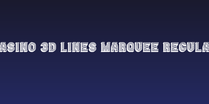 Casino 3D Lines Marquee Regular Social Header