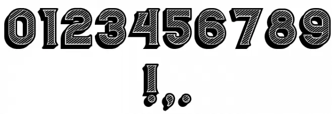 Casino 3D Lines Regular Font OTHER CHARS