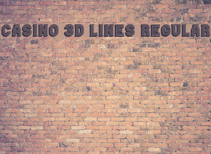 Casino 3D Lines Regular Example 1