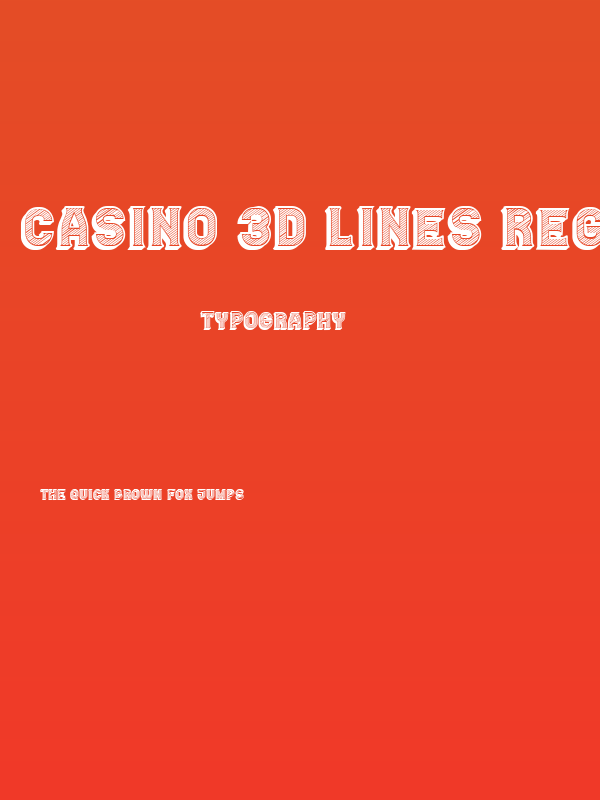 Casino 3D Lines Regular Poster