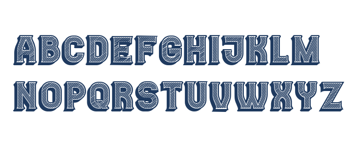 Casino 3D Lines Regular Lowercase