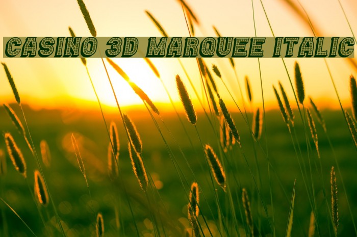 Casino 3D Marquee Italic Example 2