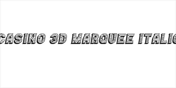 Casino 3D Marquee Italic Logo