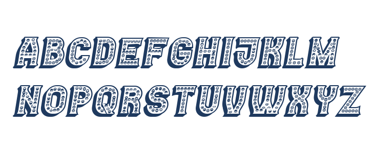 Casino 3D Marquee Italic Lowercase