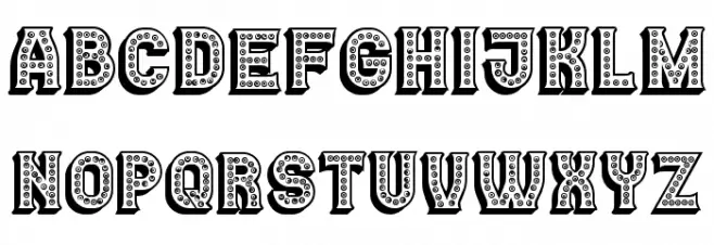 Casino 3D Marquee Regular Schriftart Groß